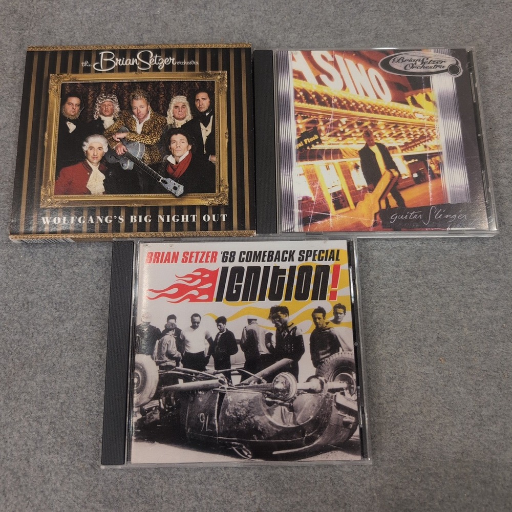 Brian Setzer Orchestra 3 CD Lot Wolfgangs Big Night Out Guitar Slinger Ignition - Picture 1 of 2